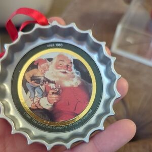 Coca-Cola Santa Bottle Cap Ornament